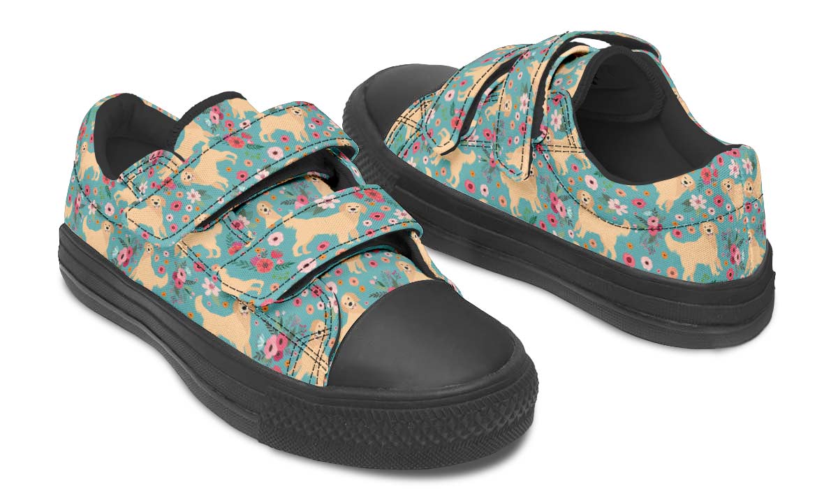 Golden Retriever Flower Kids Lowtops