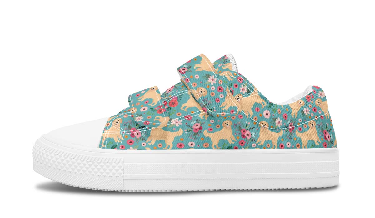 Golden Retriever Flower Kids Lowtops