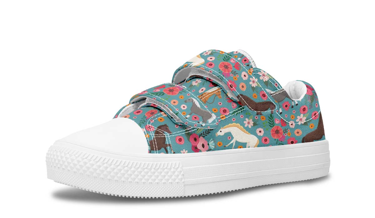 Horse Flower Kids Lowtops