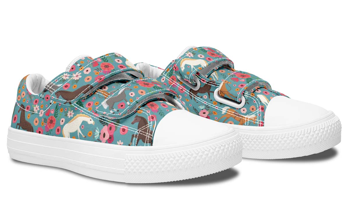 Horse Flower Kids Lowtops