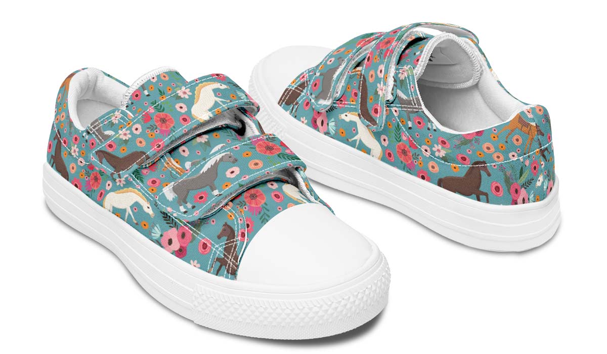 Horse Flower Kids Lowtops
