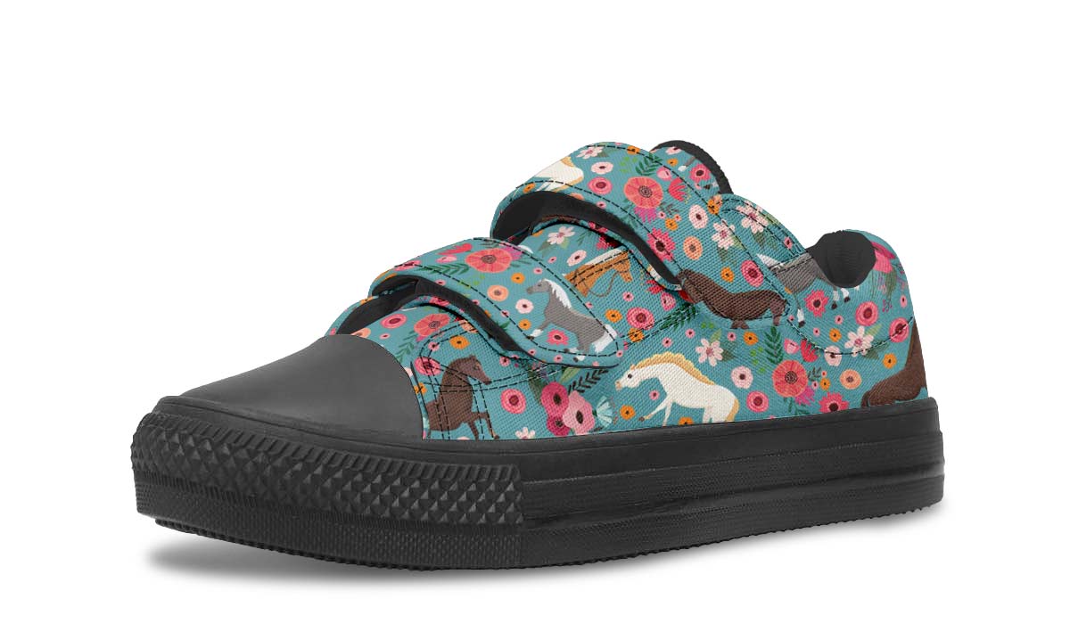 Horse Flower Kids Lowtops