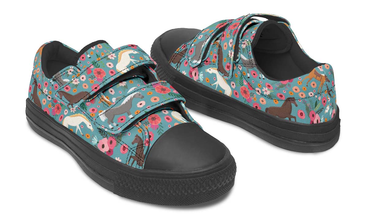 Horse Flower Kids Lowtops