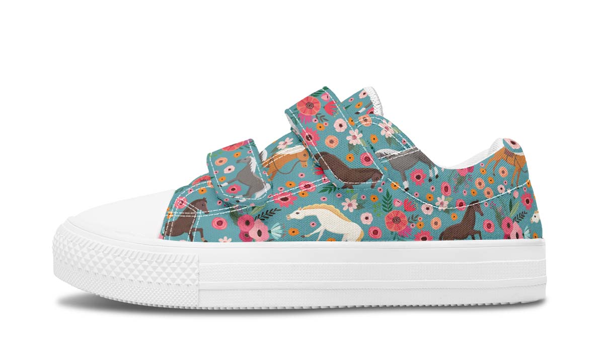 Horse Flower Kids Lowtops