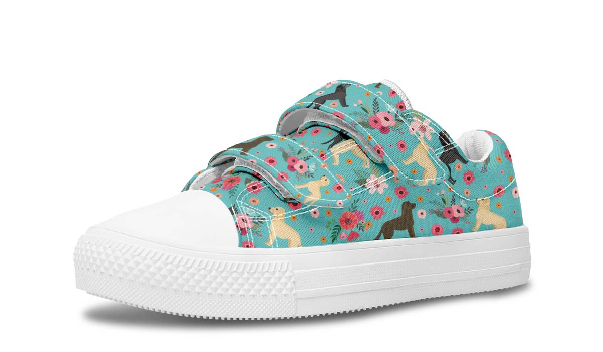 Labrador Retriever Flower Kids Lowtops