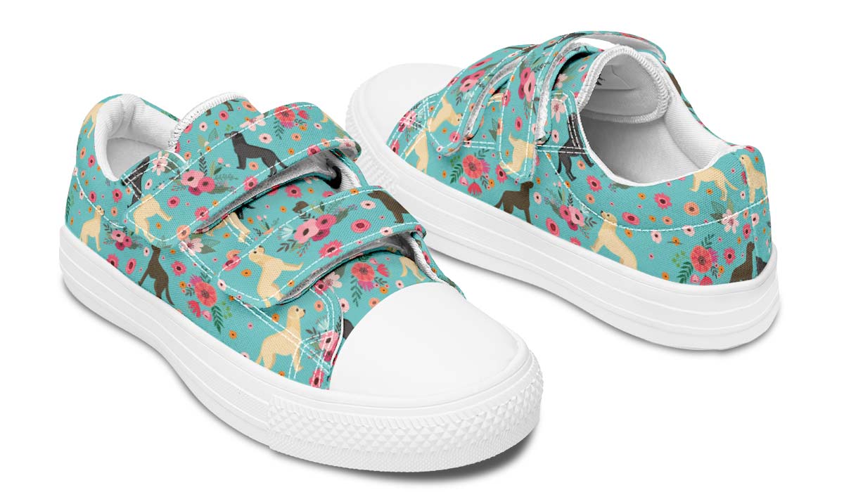 Labrador Retriever Flower Kids Lowtops