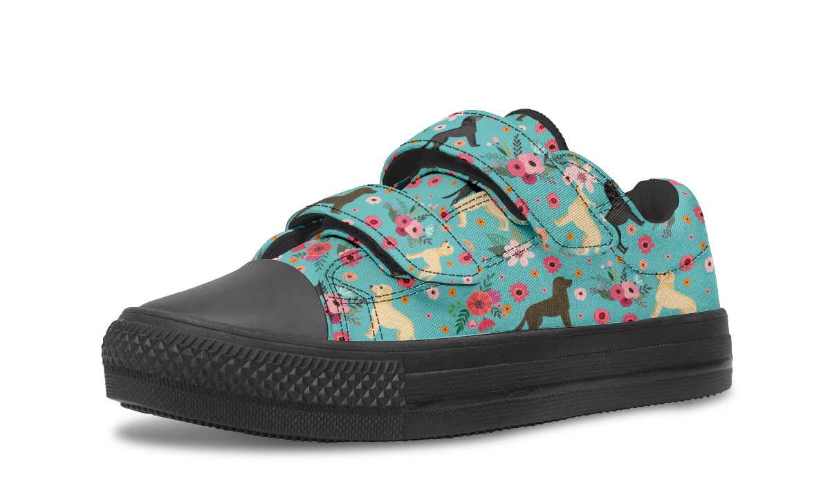 Labrador Retriever Flower Kids Lowtops