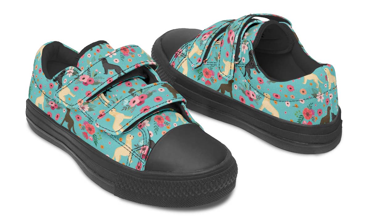 Labrador Retriever Flower Kids Lowtops