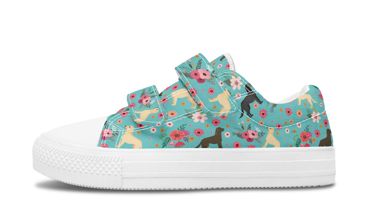Labrador Retriever Flower Kids Lowtops