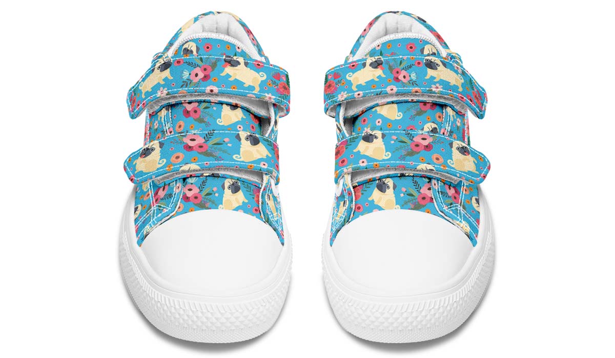 Pug Flower Kids Lowtops