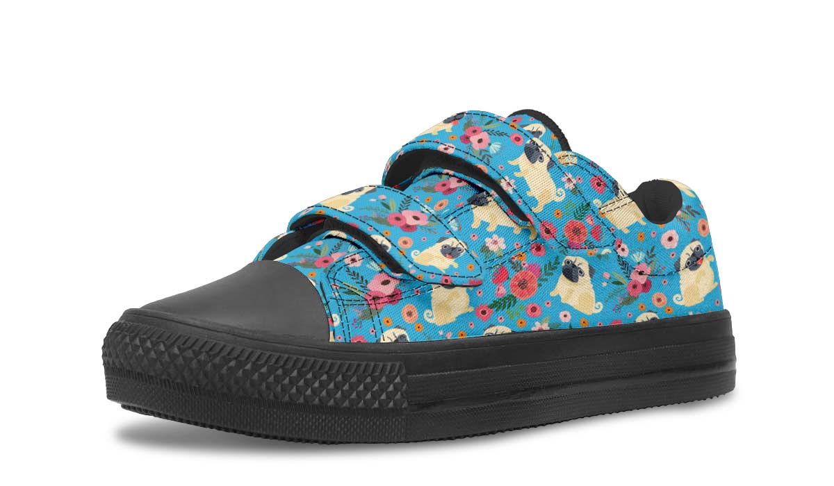 Pug Flower Kids Lowtops