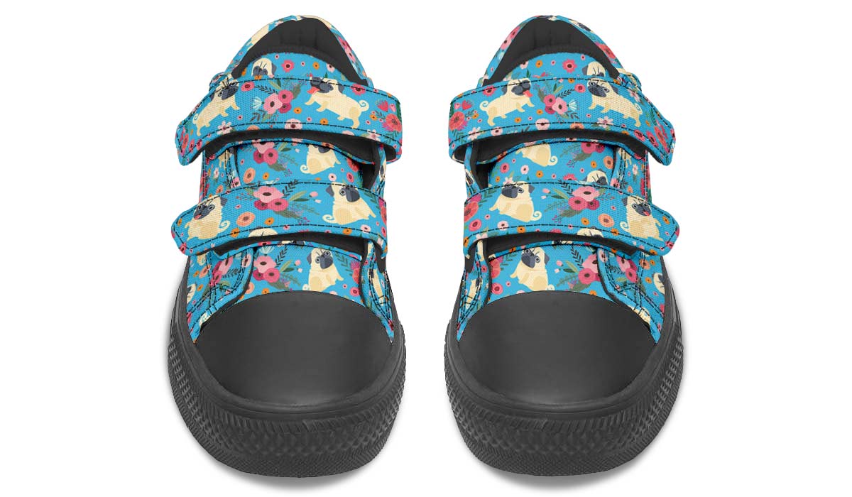 Pug Flower Kids Lowtops