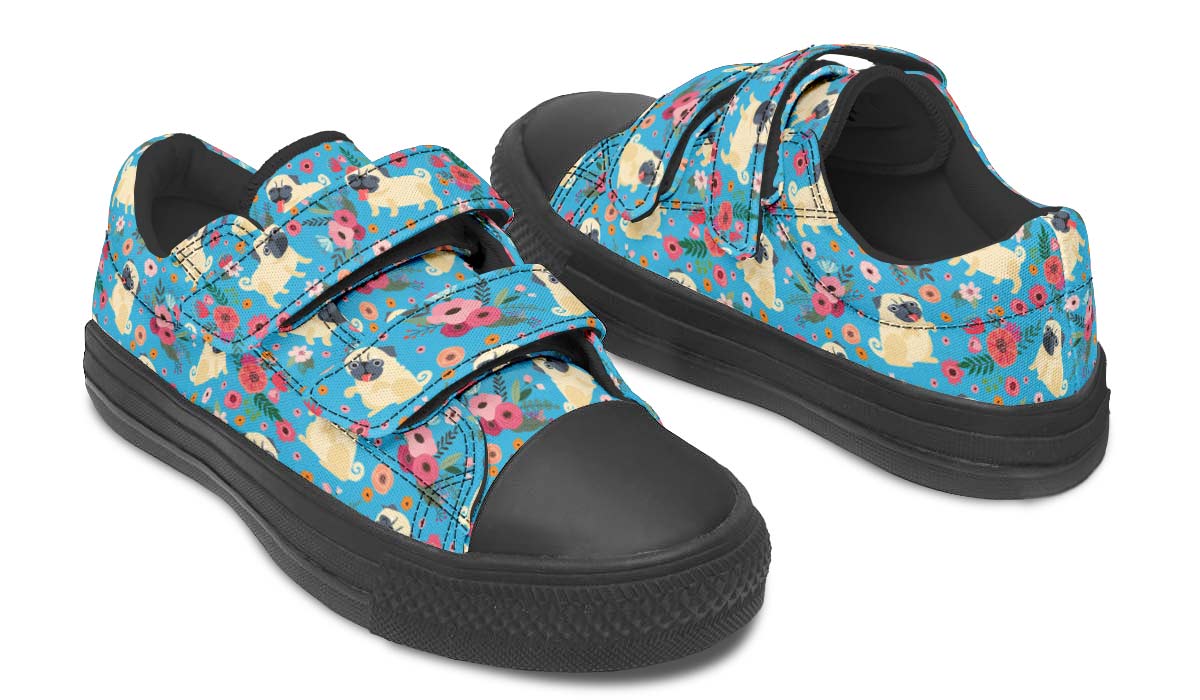 Pug Flower Kids Lowtops