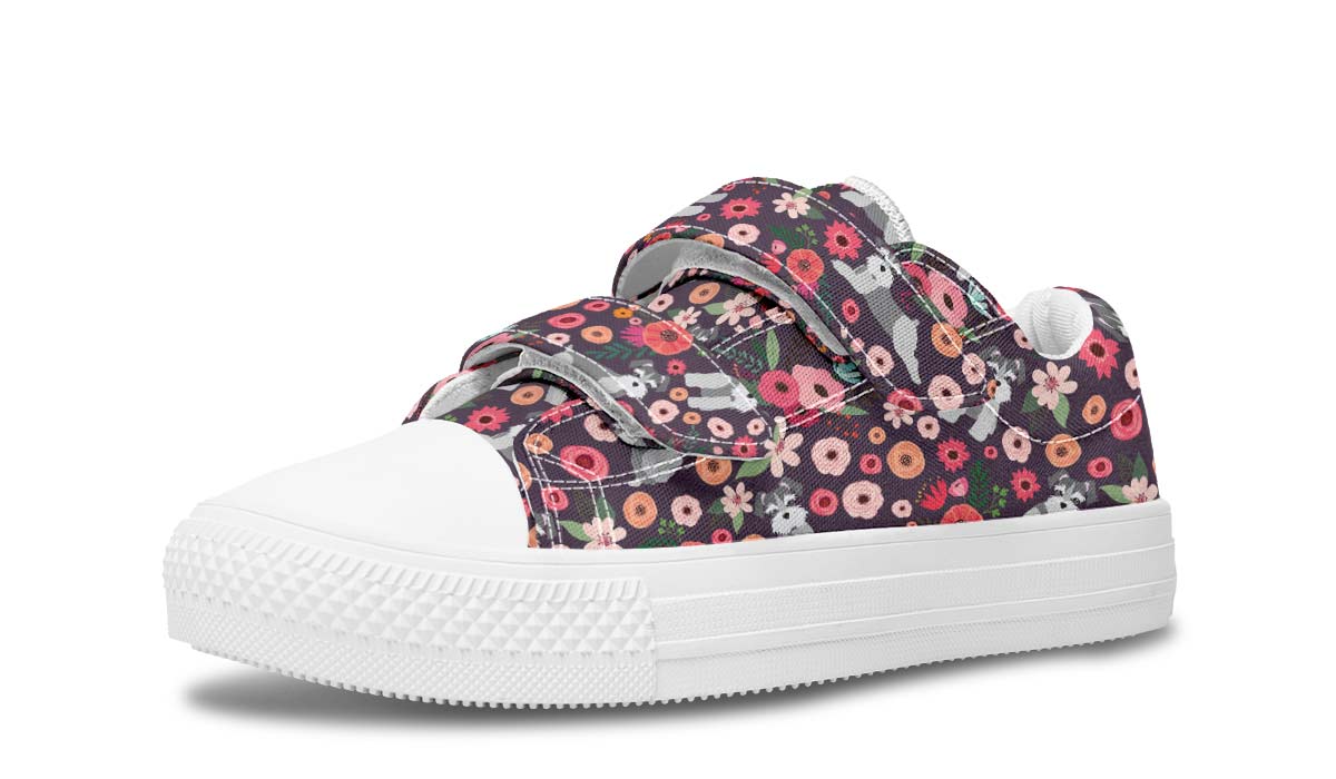 Schnauzer Flower Kids Lowtops