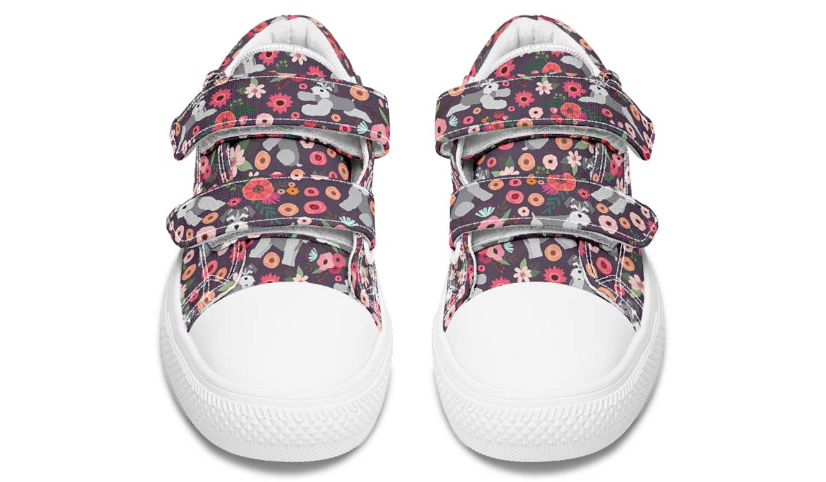 Schnauzer Flower Kids Lowtops