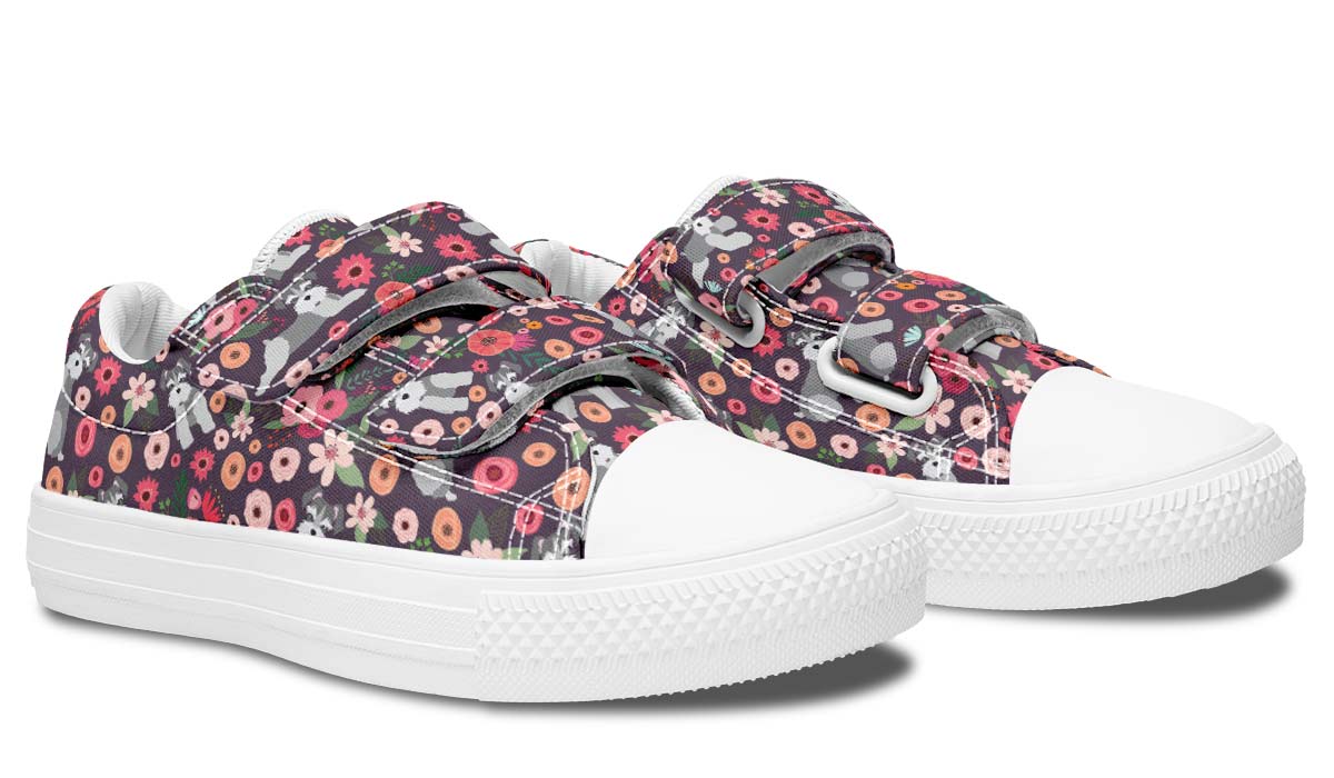 Schnauzer Flower Kids Lowtops