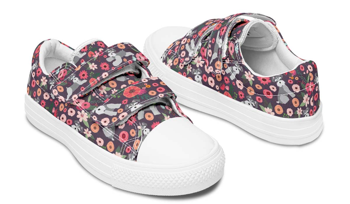 Schnauzer Flower Kids Lowtops
