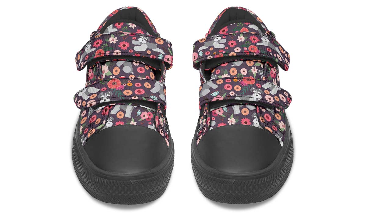 Schnauzer Flower Kids Lowtops