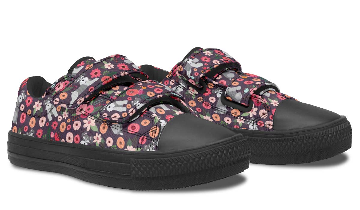 Schnauzer Flower Kids Lowtops