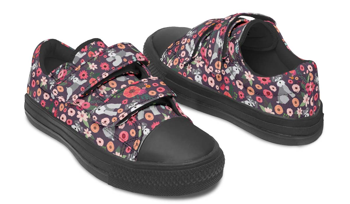 Schnauzer Flower Kids Lowtops