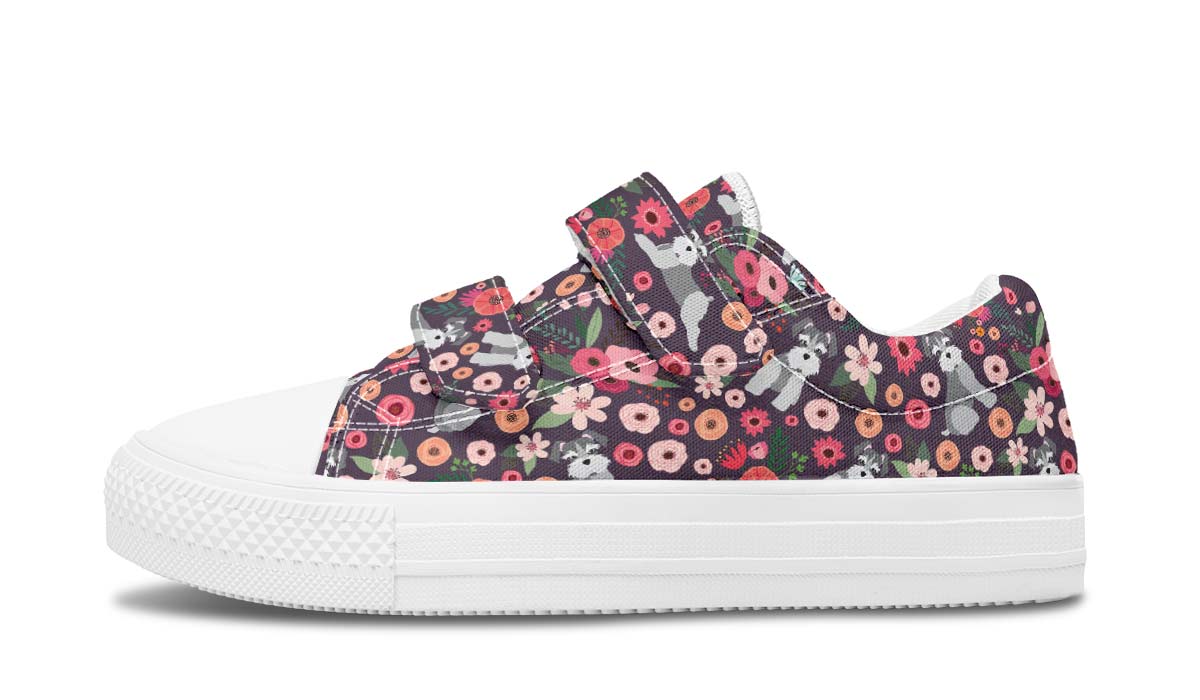 Schnauzer Flower Kids Lowtops