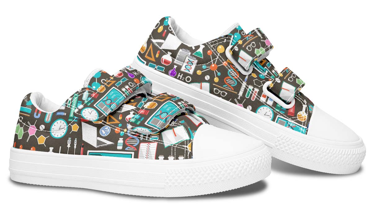 Science Pattern Kids Lowtops
