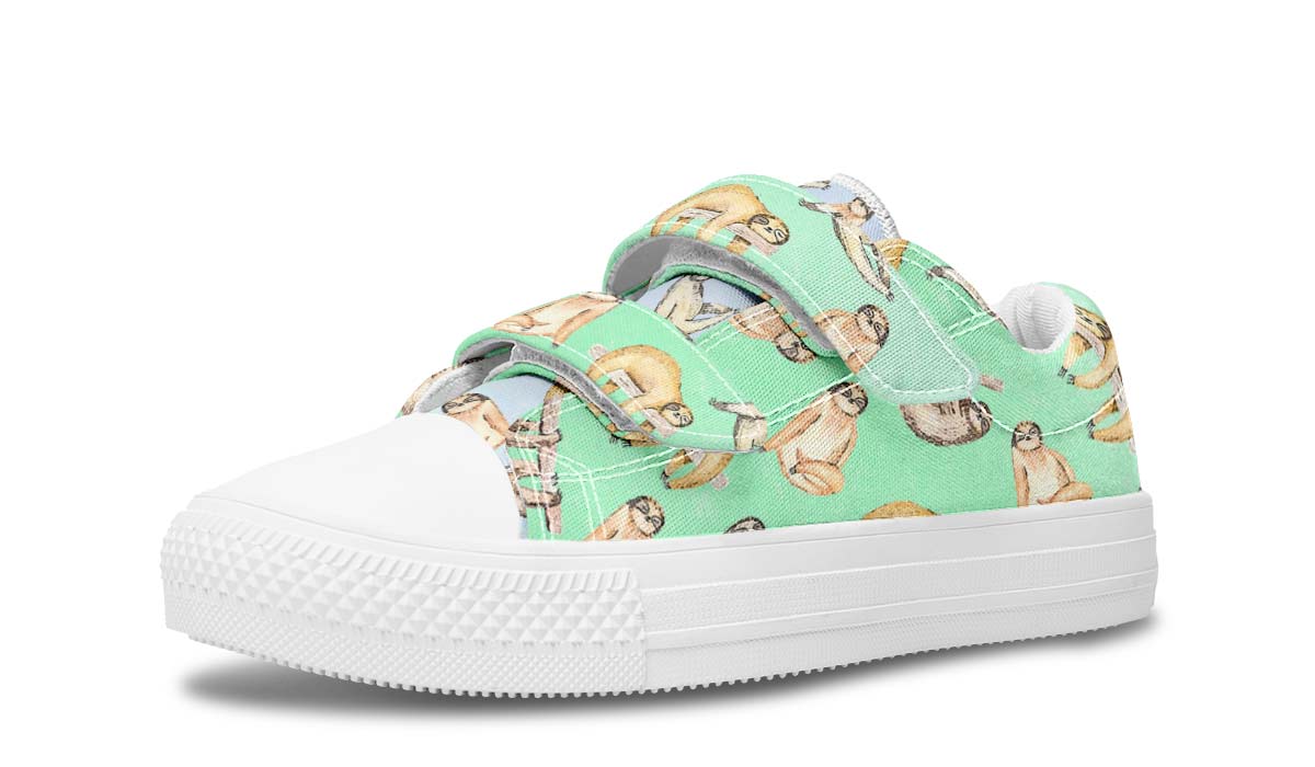 Sloth Pattern Kids Lowtops