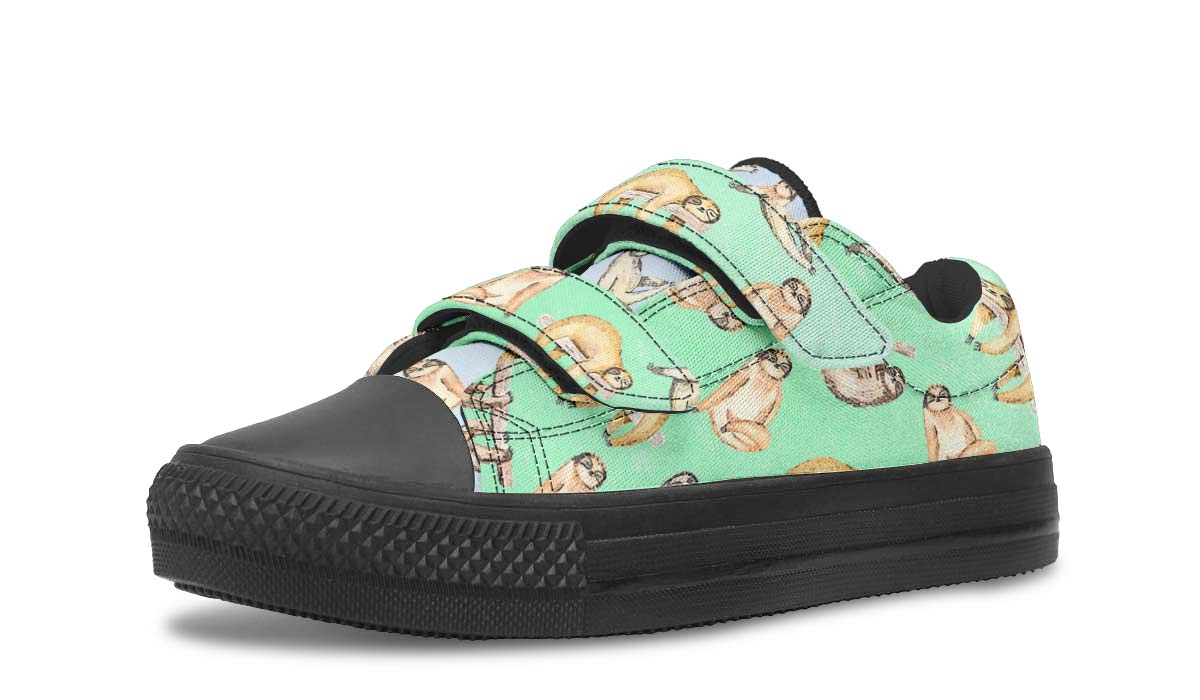 Sloth Pattern Kids Lowtops