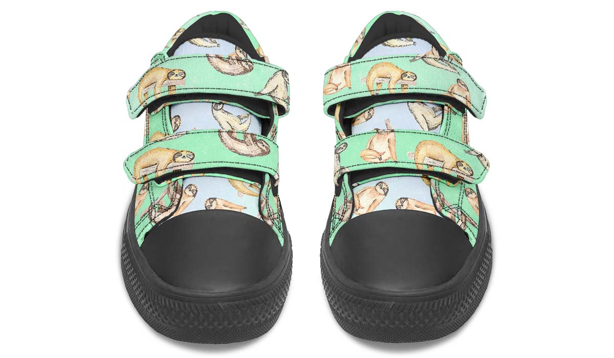 Sloth Pattern Kids Lowtops