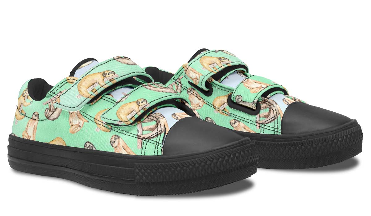 Sloth Pattern Kids Lowtops