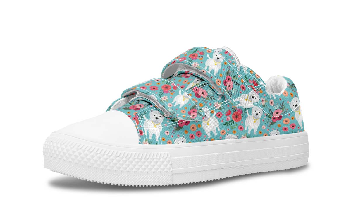 Westie Flower Kids Lowtops