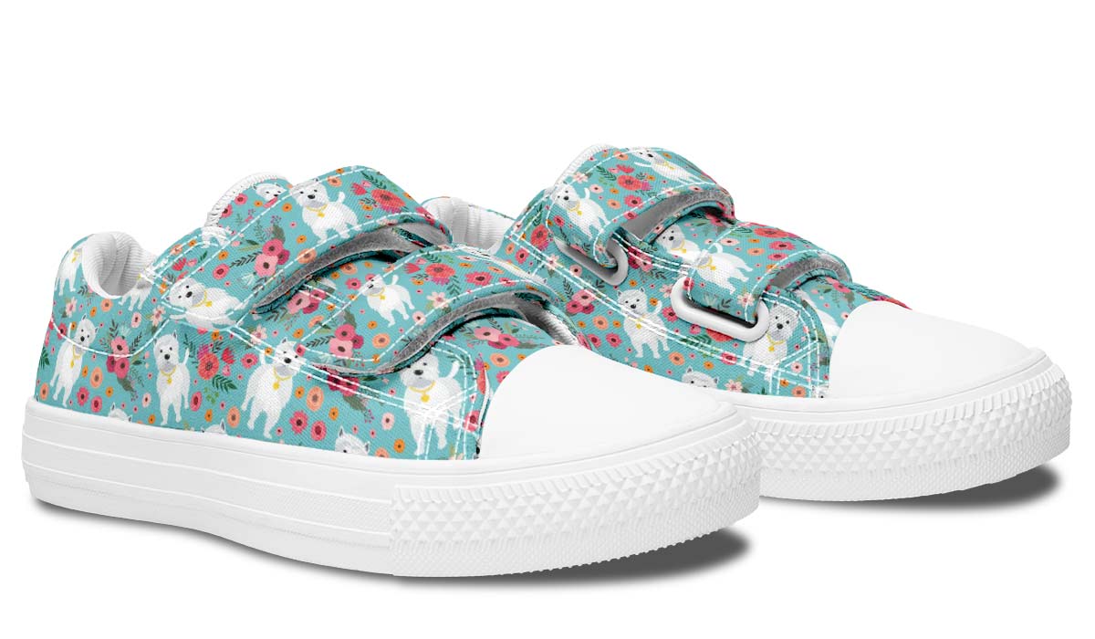 Westie Flower Kids Lowtops
