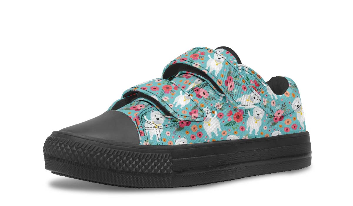 Westie Flower Kids Lowtops