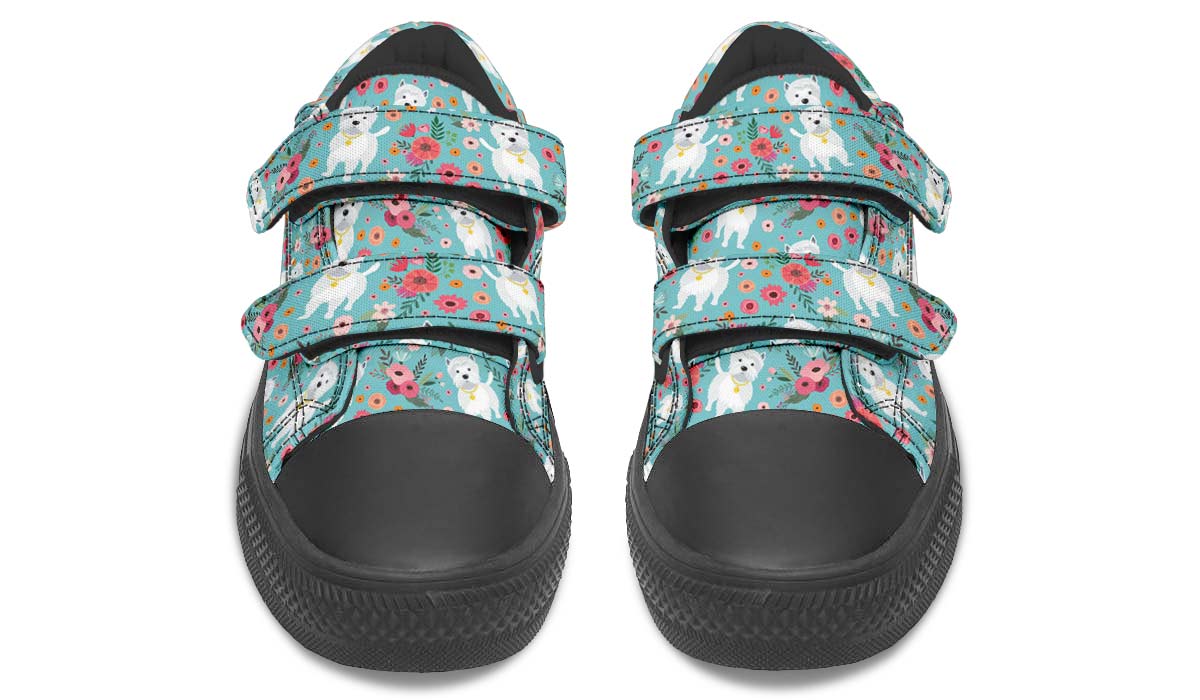 Westie Flower Kids Lowtops