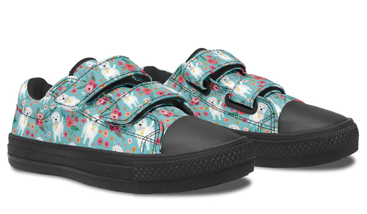 Westie Flower Kids Lowtops