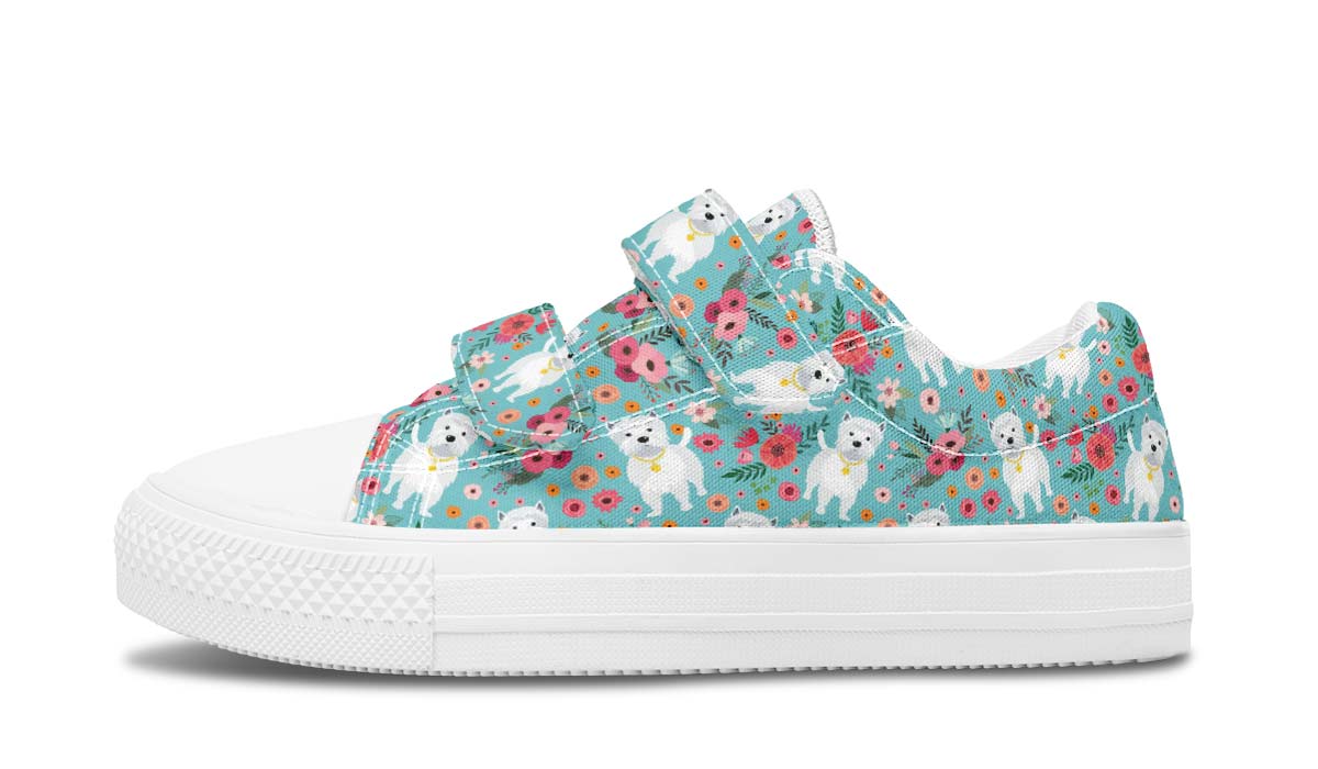 Westie Flower Kids Lowtops