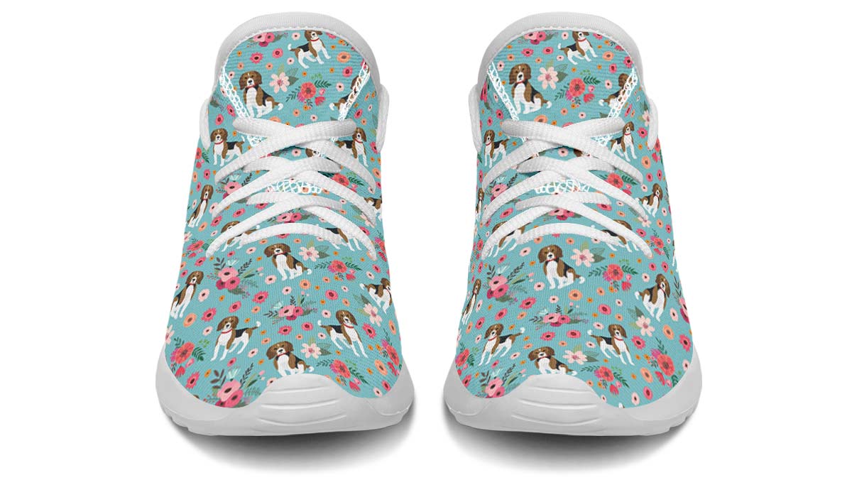 Beagle Flower Kids Sneakers
