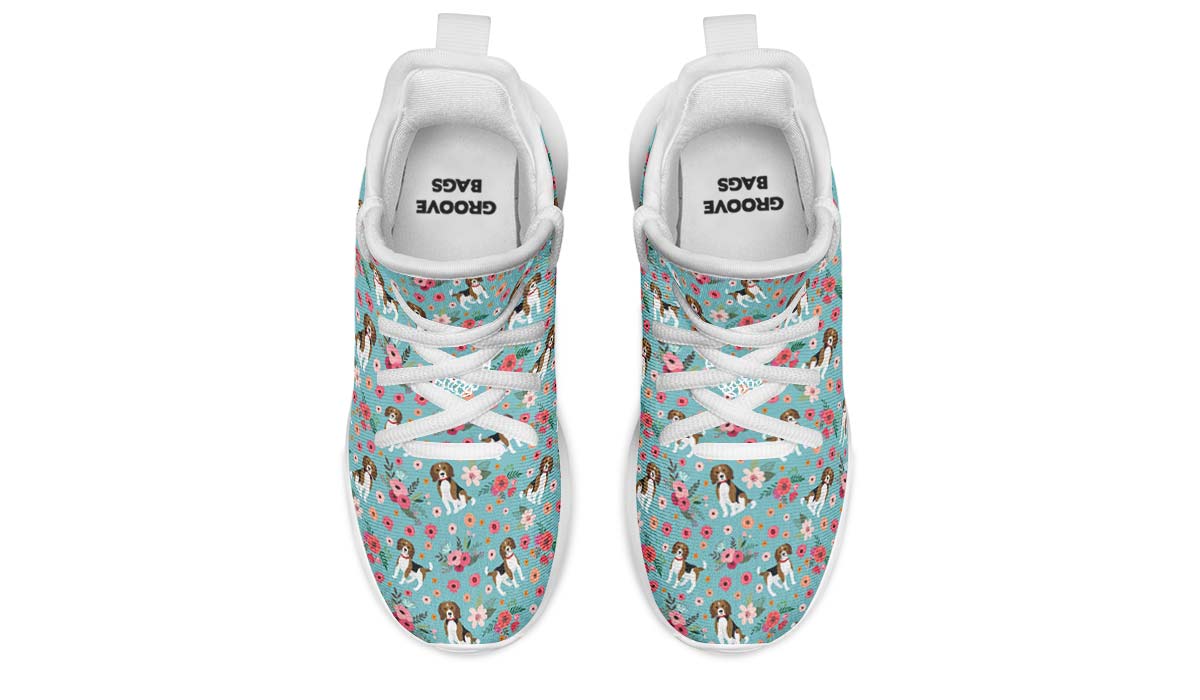 Beagle Flower Kids Sneakers