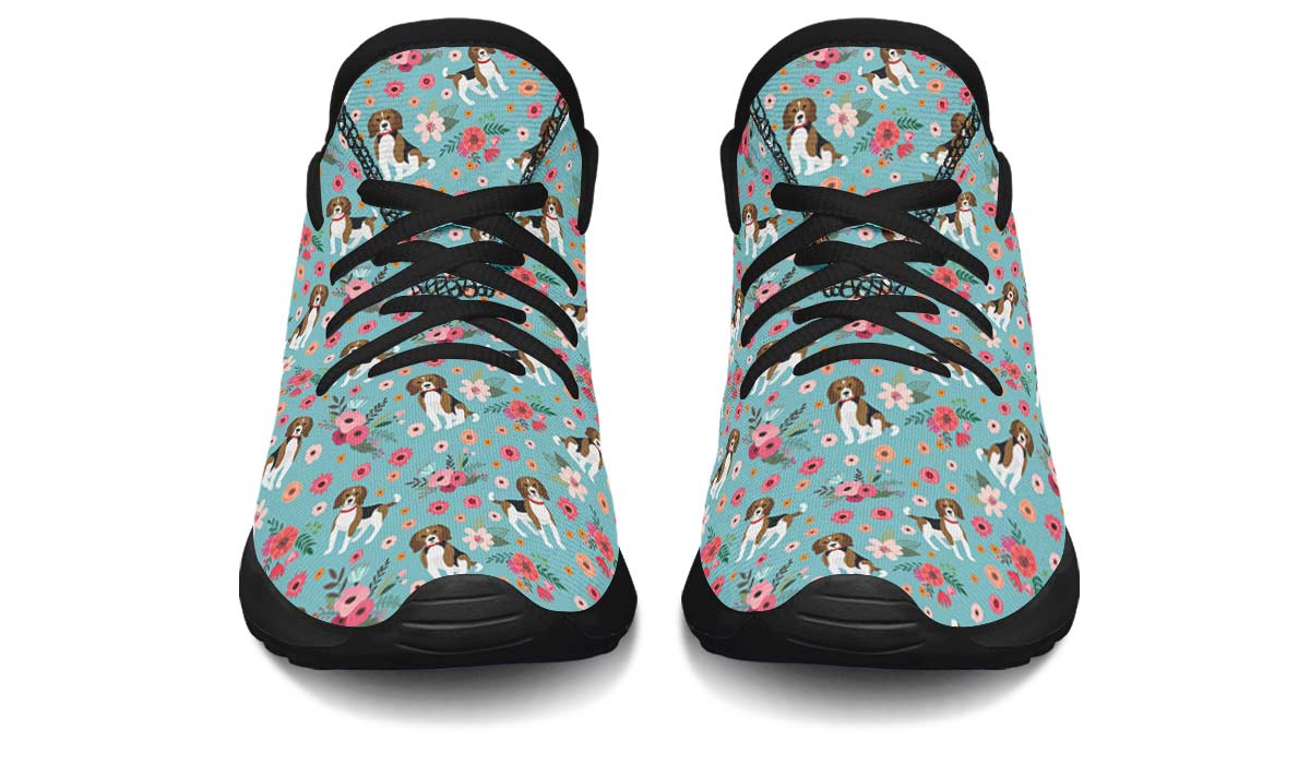 Beagle Flower Kids Sneakers