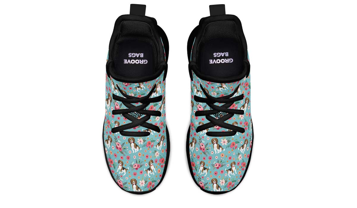 Beagle Flower Kids Sneakers