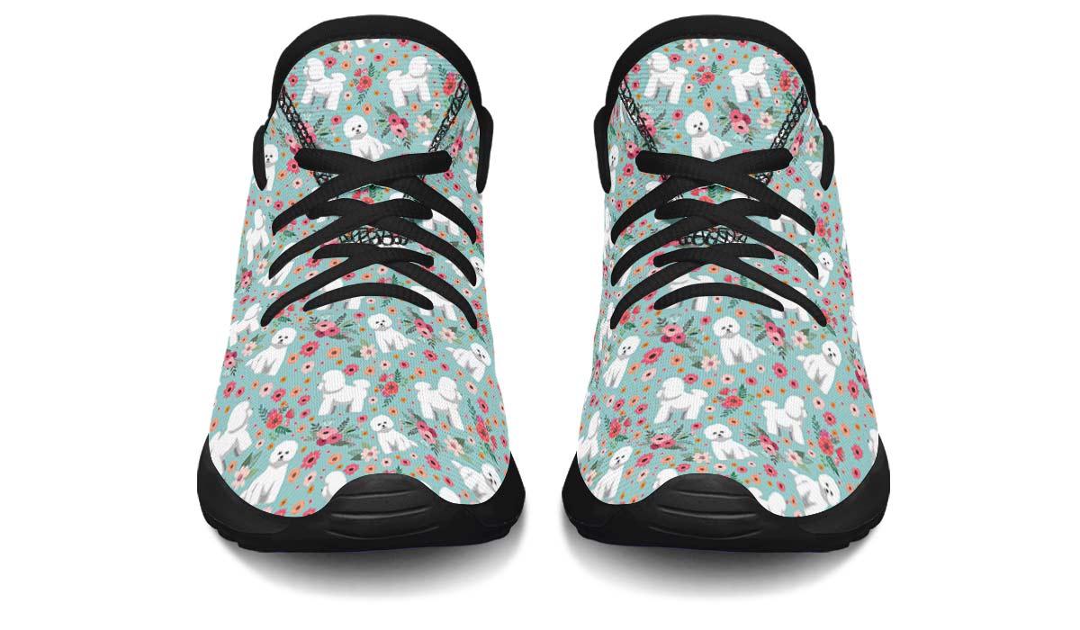 Bichon Frise Flower Kids Sneakers