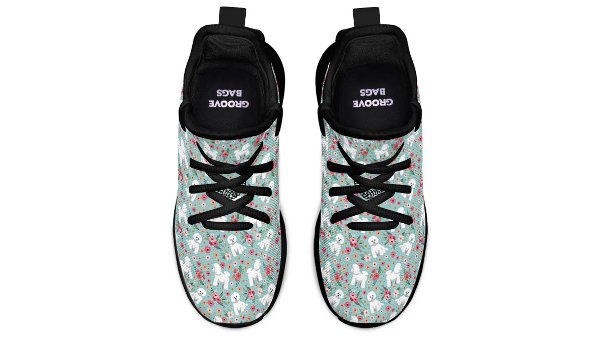 Bichon Frise Flower Kids Sneakers