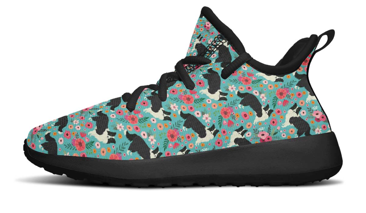 Border Collie Flower Kids Sneakers
