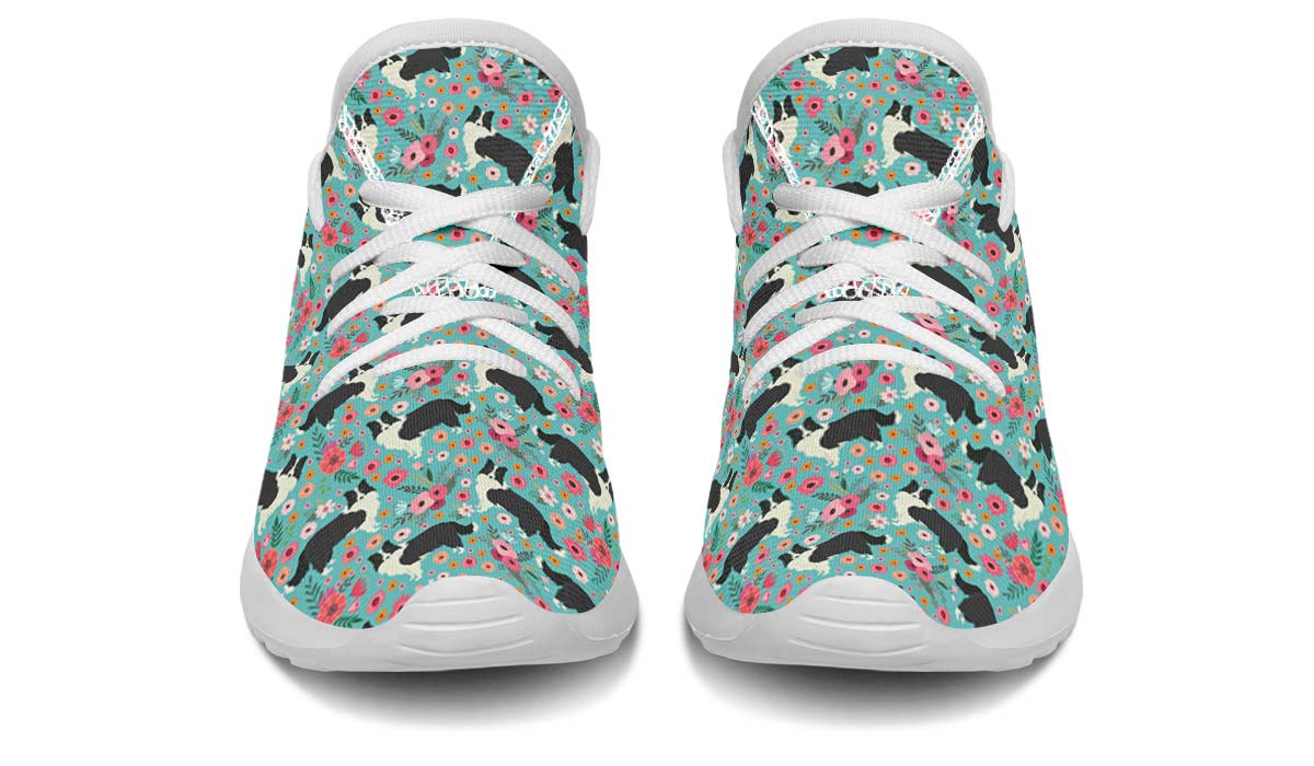 Border Collie Flower Kids Sneakers
