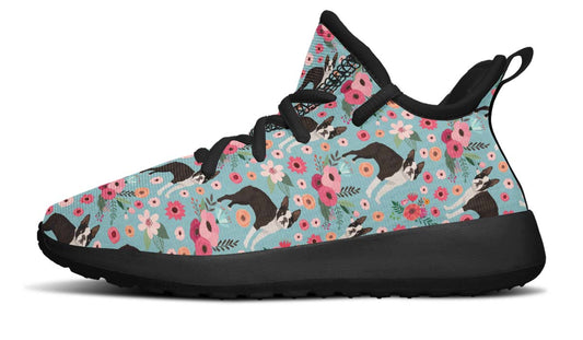 Boston Terrier Flower Kids Sneakers