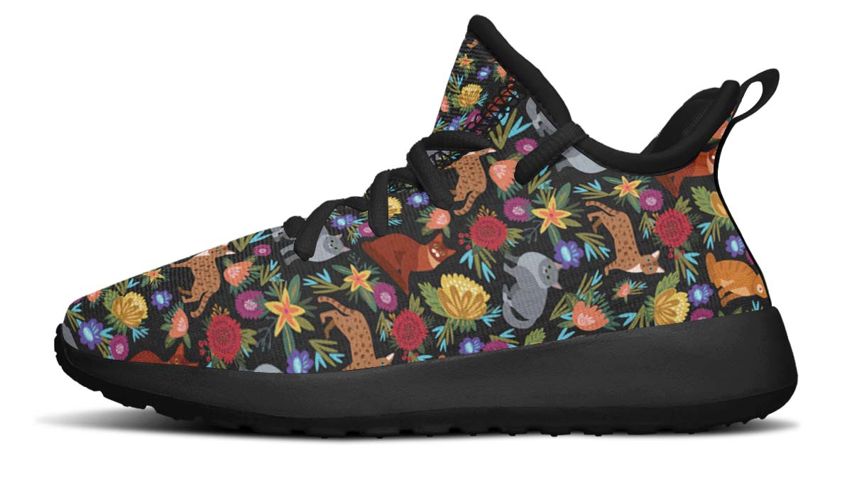 Cat Flower Kids Sneakers