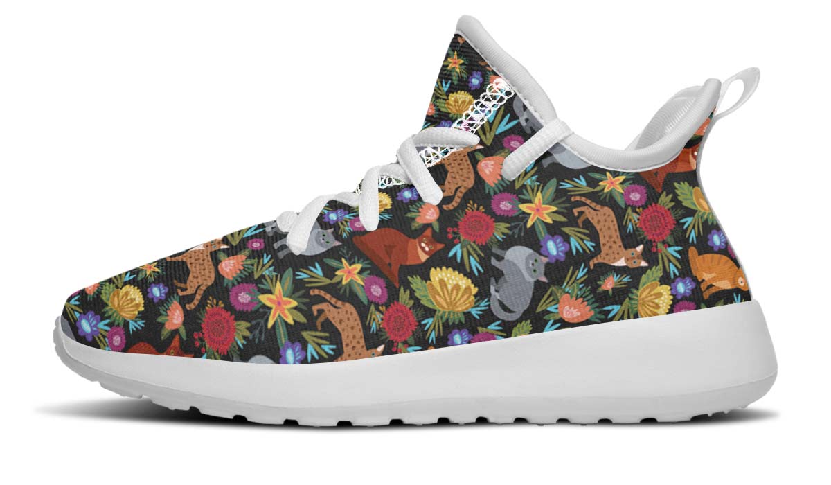 Cat Flower Kids Sneakers