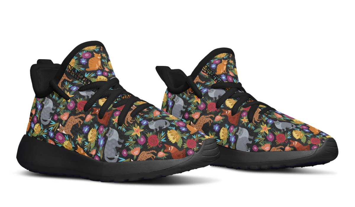 Cat Flower Kids Sneakers