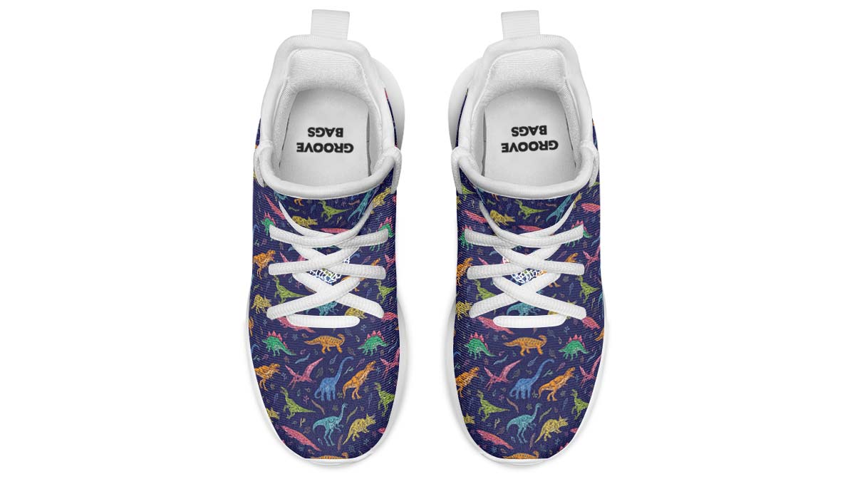 Colorful Dinosaurs Kids Sneakers