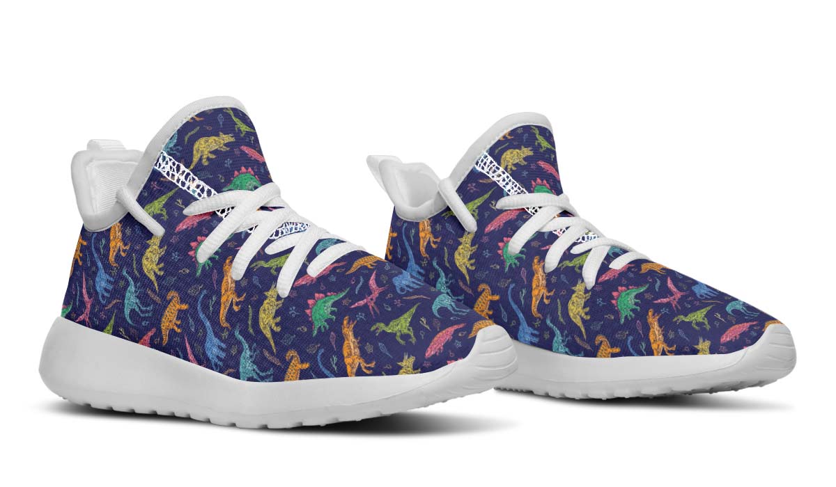 Colorful Dinosaurs Kids Sneakers